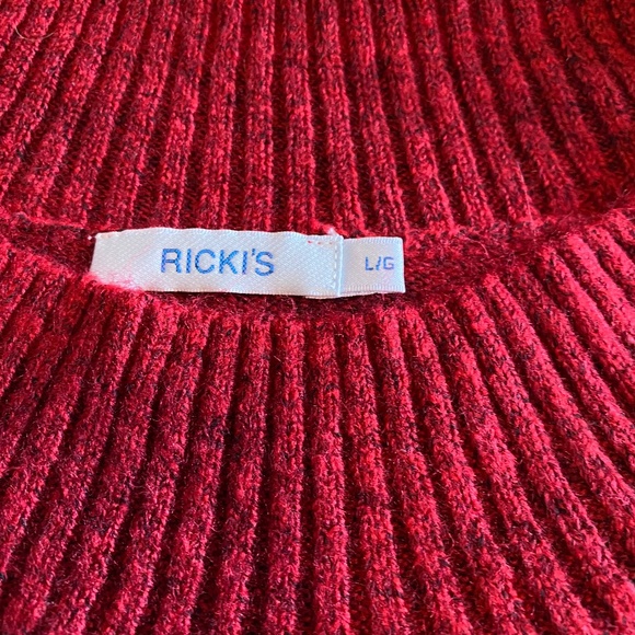 Ricki's Red Blend Tunic Sweater, Size L - Picture 2 of 11